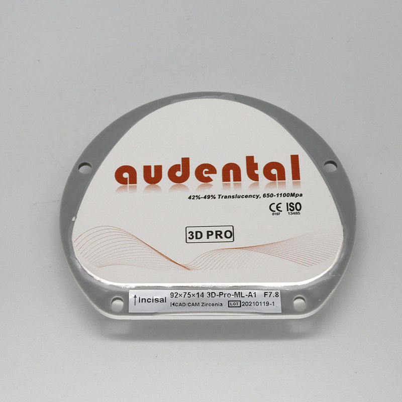 3D Pro Zirconia Dental White CAD CAM Block 98/95/92mm Открытая система CE