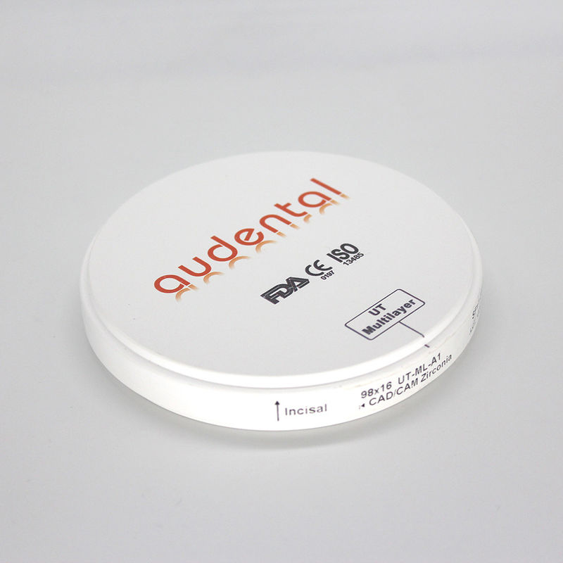 12-25 мм толстый многослойный цирконийный блок с прочностью 600Mpa UT ML Yttria Stabilized Zirconia
