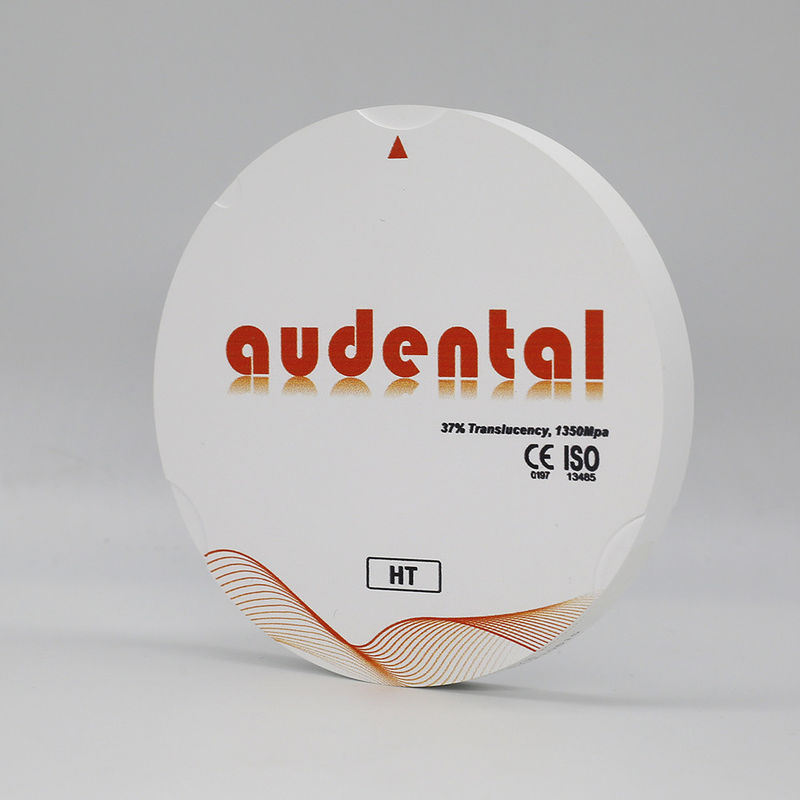 HT/DHT Белый стоматологический блок из диоксида циркония Audental Dental Lab 16 жидкостей для окрашивания 1350 МПа 3/4 единичных мостовидных протеза