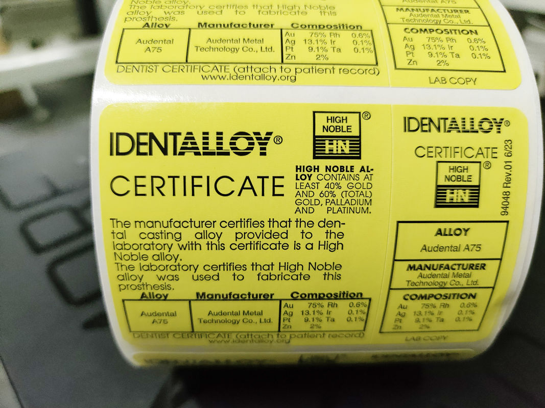 Audental A75 (HIGH NOBL /Crown&Bridge alloy /Yellow/Au75%)