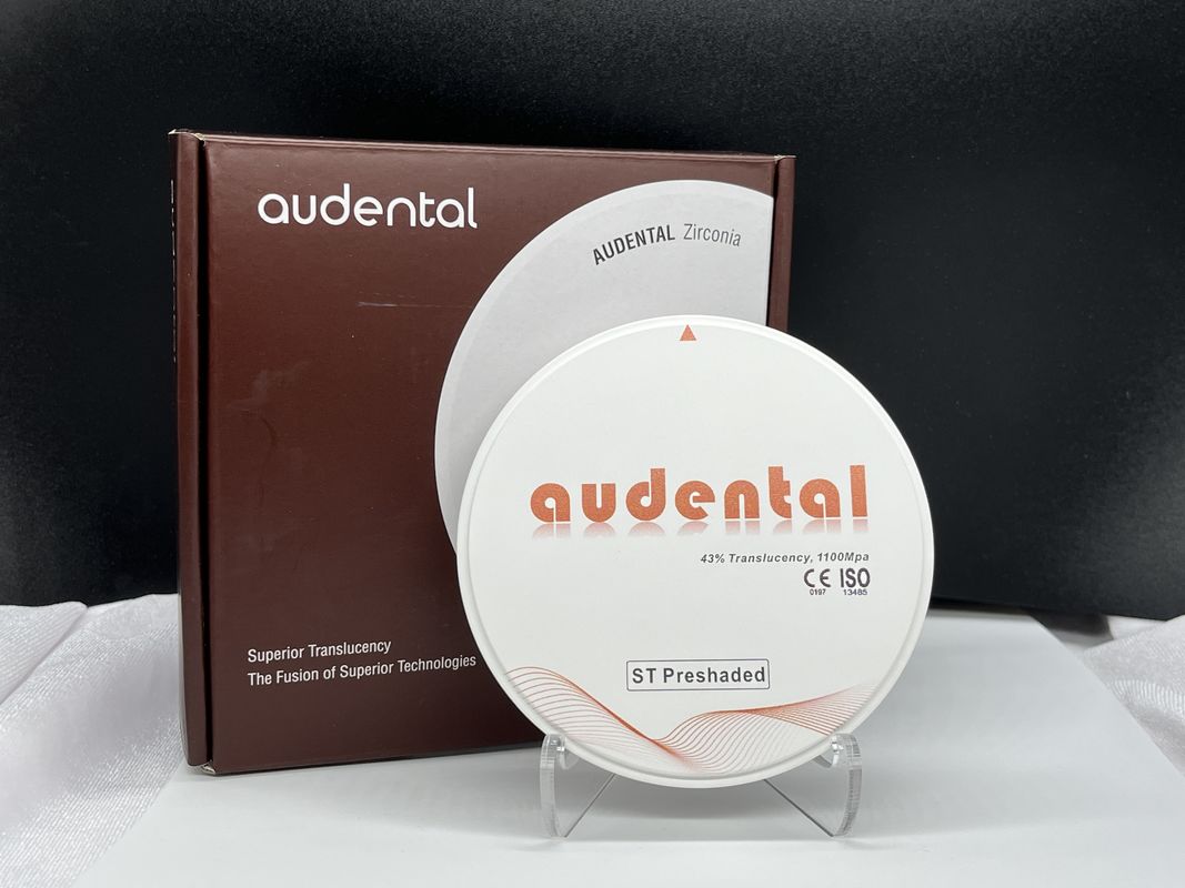 Audental Zirconia Blocks High-Density with 43% Translucency for Natural-Looking Restorations