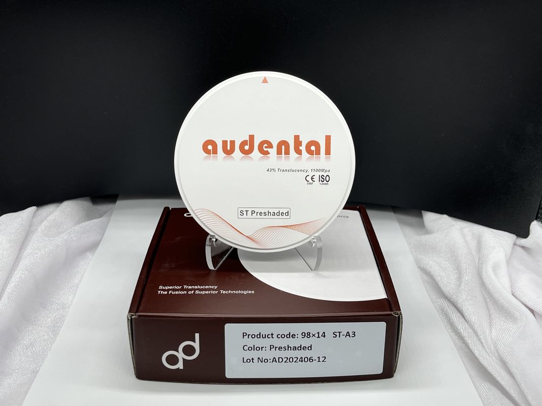 Audental Zirconia Blocks High-Density with 43% Translucency for Natural-Looking Restorations
