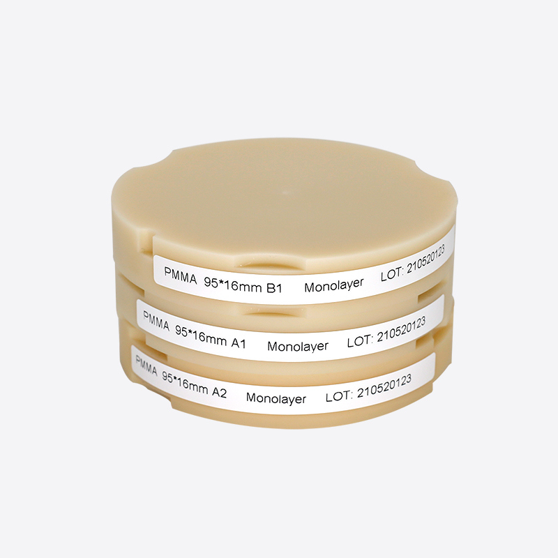 Customizable Dental Pmma Block for Temporary Crowns and Bridges 150Mpa Flexural Strength