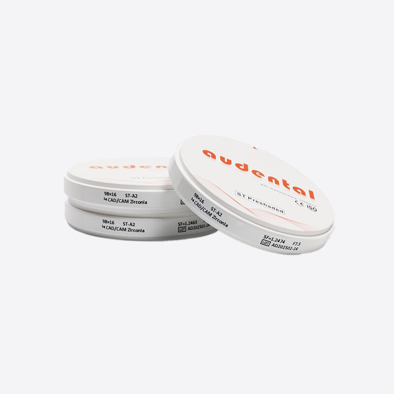 Блок зубного циркония, изготовленный из диоксида циркония, с прочностью на изгиб 900 МПа и совместимостью с оттенками VITA