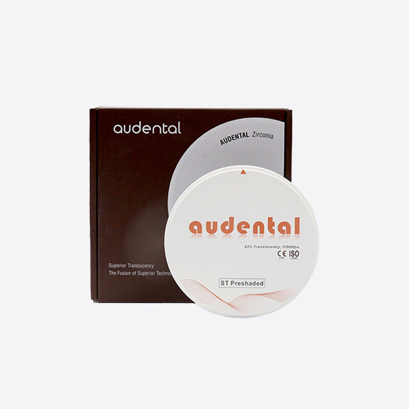 Pre Shaded Zirconia Block Featuring 1100 MPa Strength and 43 Percent Translucency for Natural Looking Dental Restorations