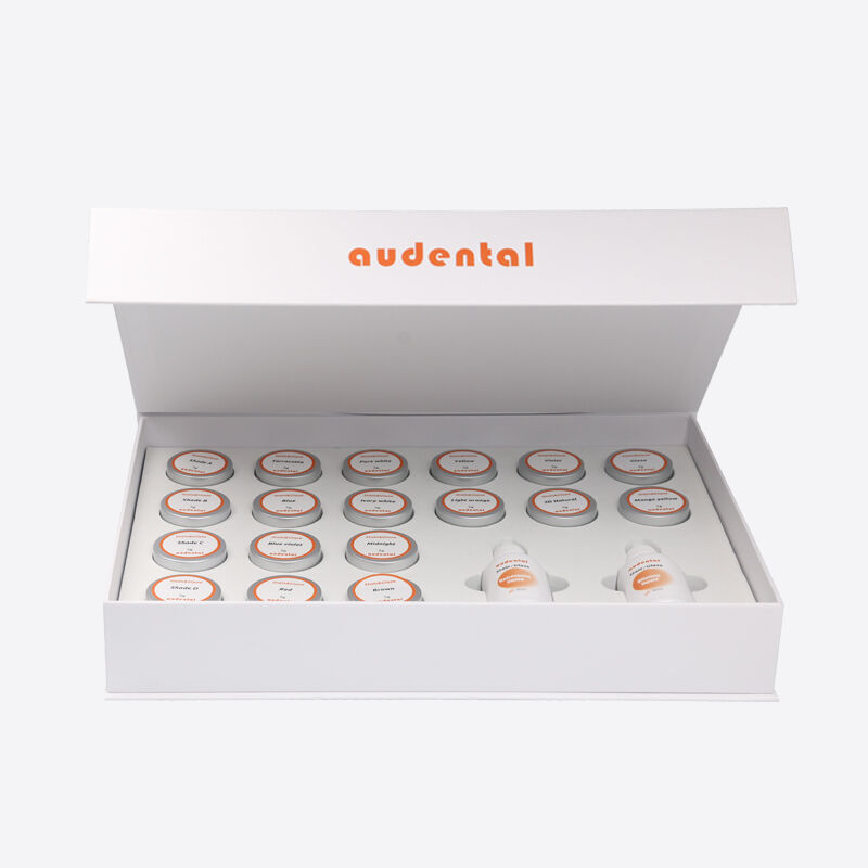 Стоматологическое лабораторное оборудование, обеспечивающее воспроизведение тени и блестящую глазуру в одном шаге для реставрации цирконии полного контура