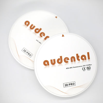 CE открытой системы блока 92mm CAD CAM Pro Zirconia Audental 3D зубоврачебный белый