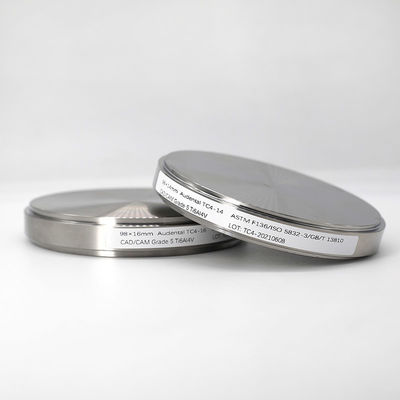 98мм Gr5 Dental Ti Blank CAD CAM Dental Milling Dental Titanium Disc для короны