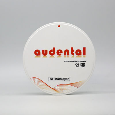 Audental 98 ST Стоматологический цирконий блок 1100MPA 43% TRANSLUCENCY Цвет A1,A2,A3