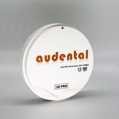 Прозрачность 42-49% Audental CAD CAM Цирконный диск, 20 цветов Зубной цирконий блок