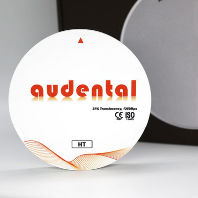 Audental CAD CAM Цирконийный блок 1350MPa HT Белый стоматологический фрезерный блок